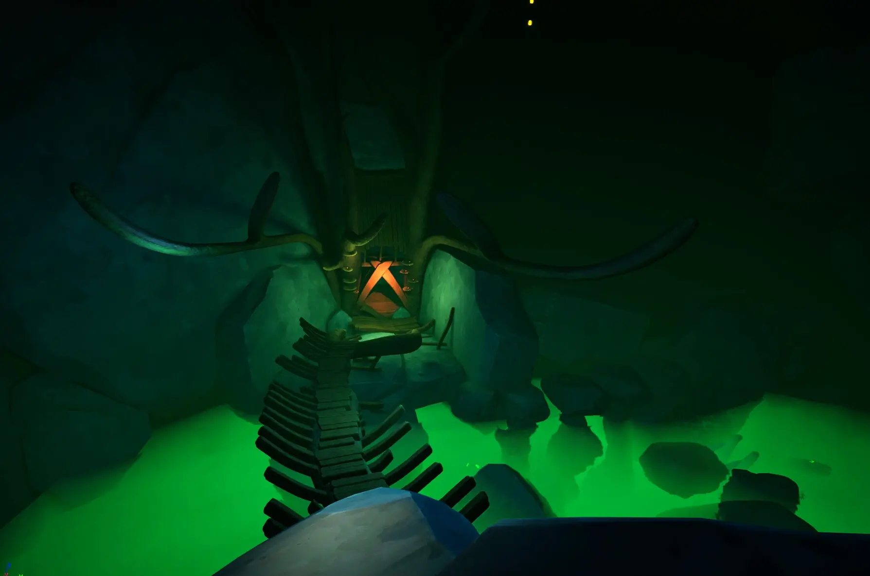 inside inside a cave